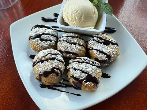 Deep Fried Sandwich Cookies at Square Peg Pizzeria