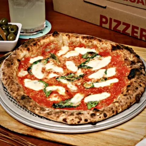 Margherita pizza from Square Peg Pizzeria