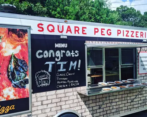 The food truck menu board at a private party